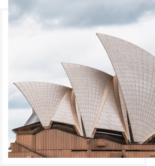 An abstract view of the Sydney Opera House architecture